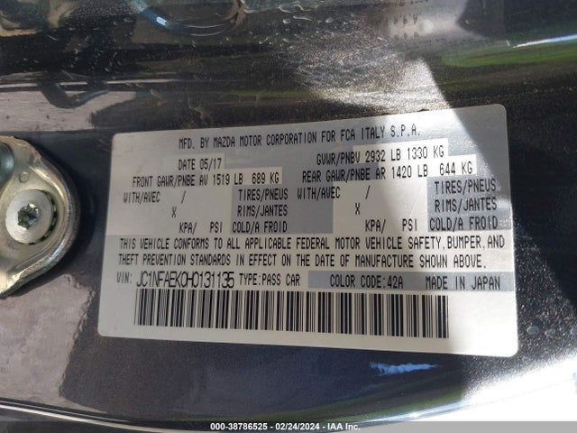 2017 FIAT 124 SPIDER JC1NFAEK0H0131135 Photo 8