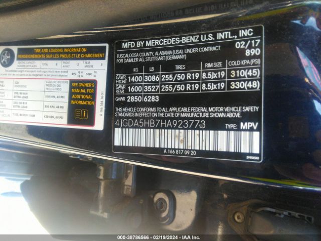4JGDA5HB7HA923773 Mercedes-Benz Gle 350 4matic