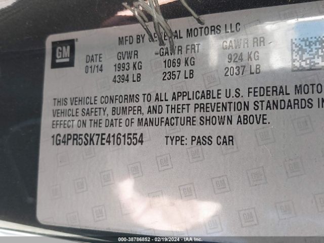 1G4PR5SK7E4161554 Buick Verano Convenience Group