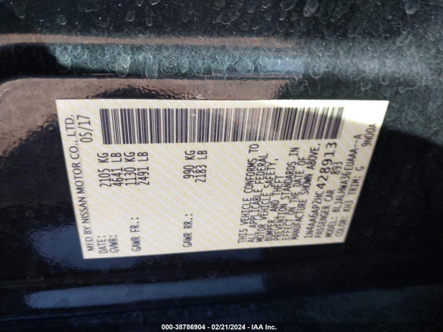 Nissan Maxima 3.5 Platinum 2017 1N4AA6AP2HC428913 Image 9