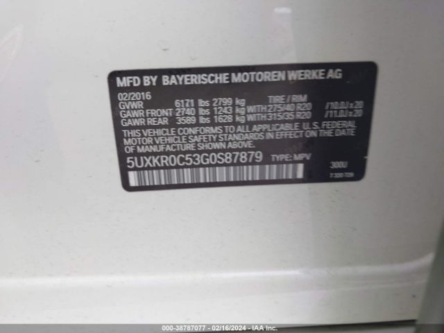 5UXKR0C53G0S87879 BMW X5 Xdrive35i