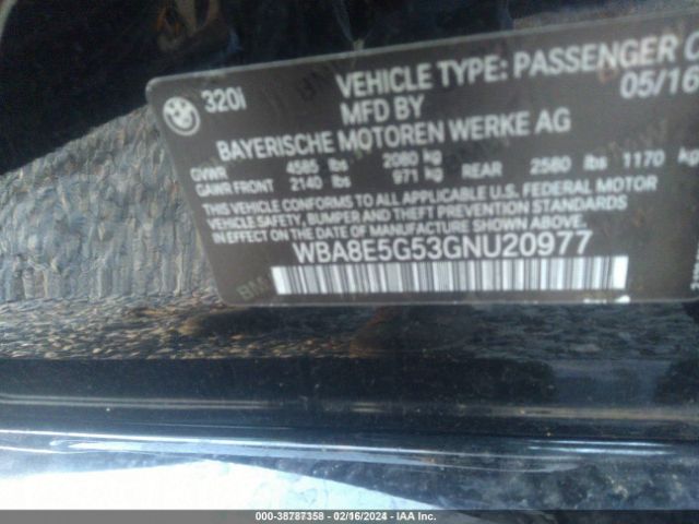 WBA8E5G53GNU20977 BMW 320i Xdrive