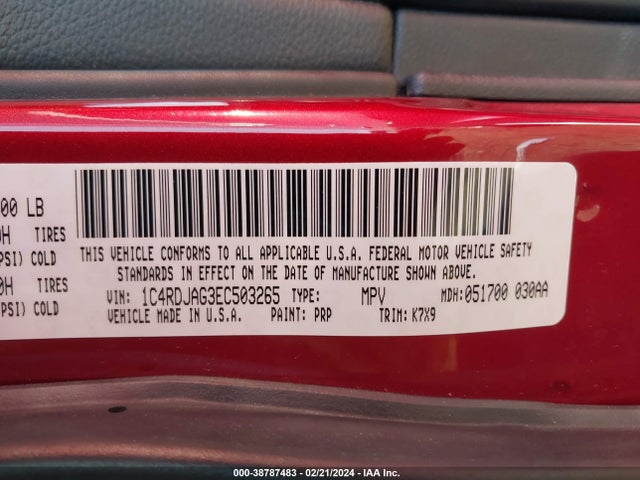 Dodge Durango Sxt 2014 1C4RDJAG3EC503265 Image 9
