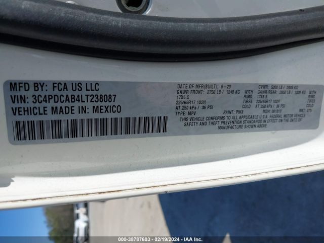 3C4PDCAB4LT238087 Dodge Journey Se Value