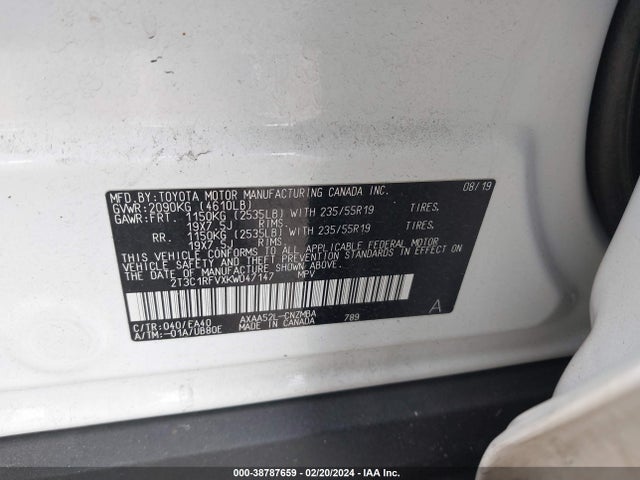Toyota Rav4 Xle Premium 2019 2T3C1RFVXKW047147 Image 9