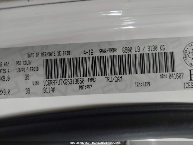 RAM 1500 Sport 2016 1C6RR7UTXGS313850 Image 9