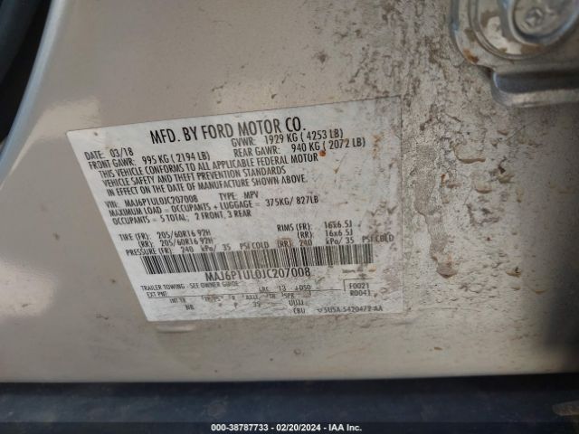 2018 FORD ECOSPORT MAJ6P1UL0JC207008 Photo 8