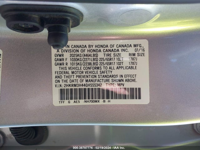 Honda CR-V SE 2016 2HKRM3H44GH555342 Image 9