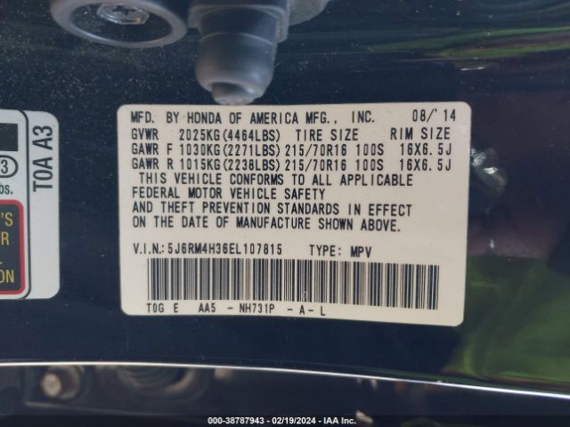 5J6RM4H36EL107815 Honda CR-V LX