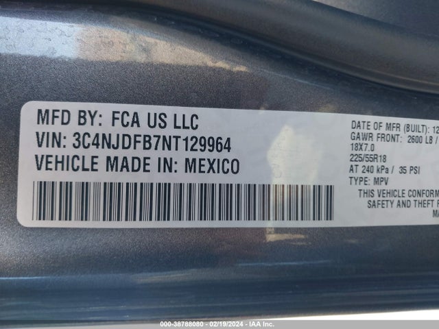 Jeep Compass Latitude Lux 4x4 2022 3C4NJDFB7NT129964 Image 9