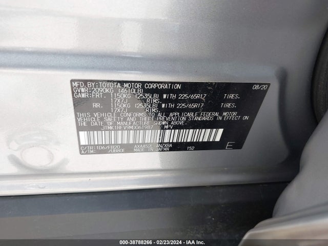 Toyota RAV4 LE 2021 JTMK1RFV9MD061987 Image 9