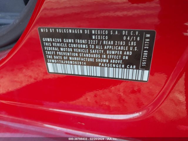 3VWD17AJ9GM362914 Volkswagen Jetta 1.8t Sport
