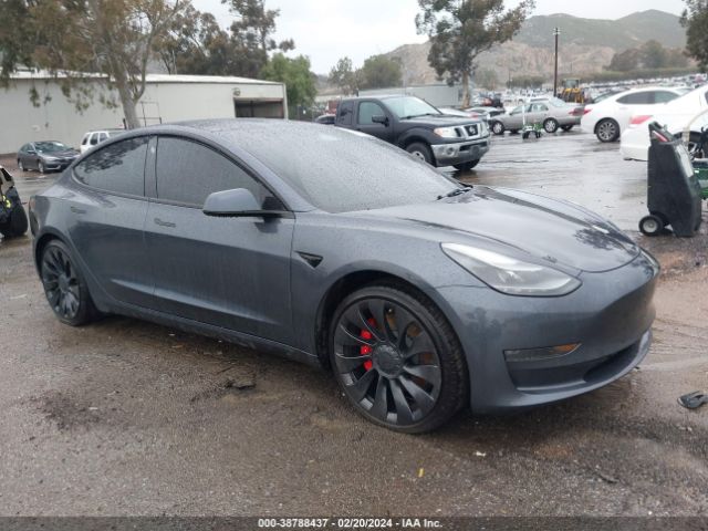 Auction sale of the 2022 Tesla Model 3 Performance Dual Motor All-wheel Drive, vin: 5YJ3E1EC3NF294512, lot number: 38788437