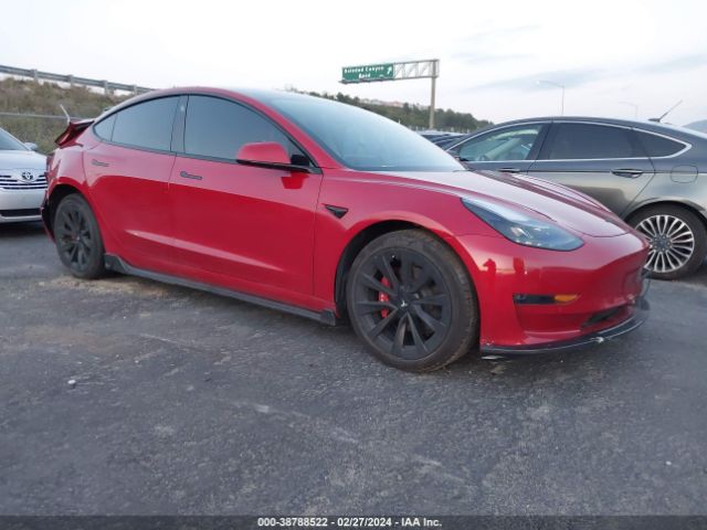 38788522 :رقم المزاد ، 5YJ3E1EB7NF130834 vin ، 2022 Tesla Model 3 Long Range Dual Motor All-wheel Drive مزاد بيع