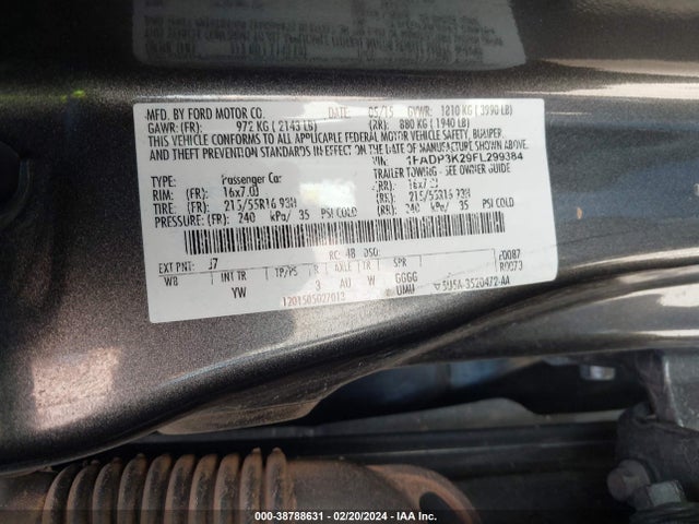 Ford FOCUS SE 2015 1FADP3K29FL299384 Image 9