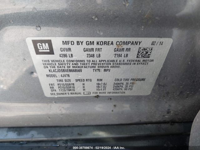 KL4CJDSBXEB668569 Buick Encore Premium