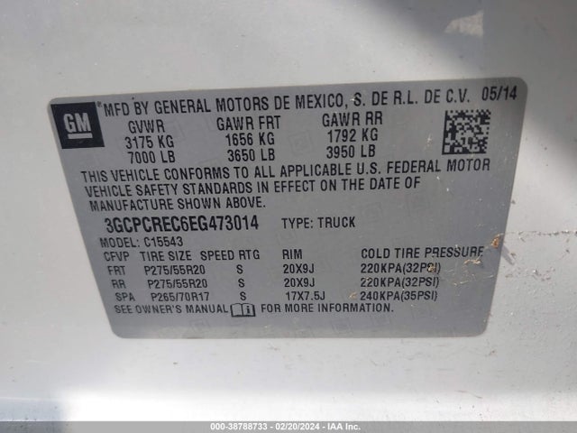 Chevrolet Silverado 1500 1lt 2014 3GCPCREC6EG473014 Image 9