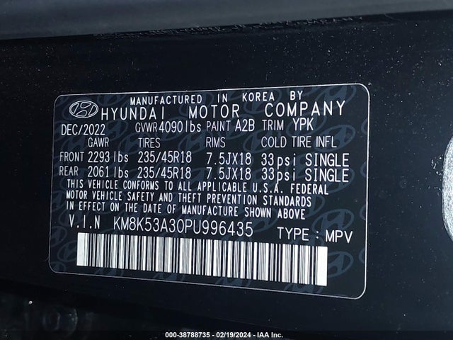 Hyundai Kona Limited 2023 KM8K53A30PU996435 Image 9