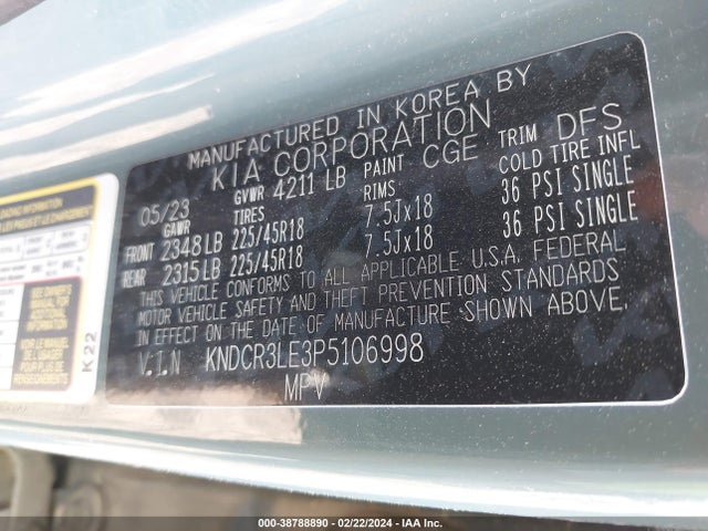 KIA Niro Ex Touring 2023 KNDCR3LE3P5106998 Image 9