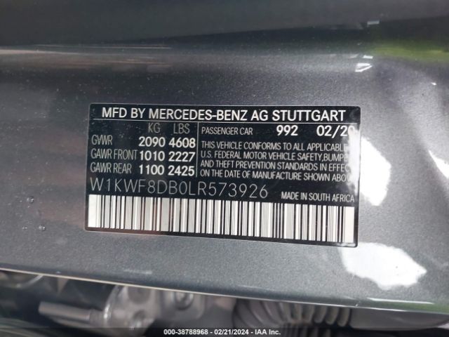 W1KWF8DB0LR573926 Mercedes-Benz C 300