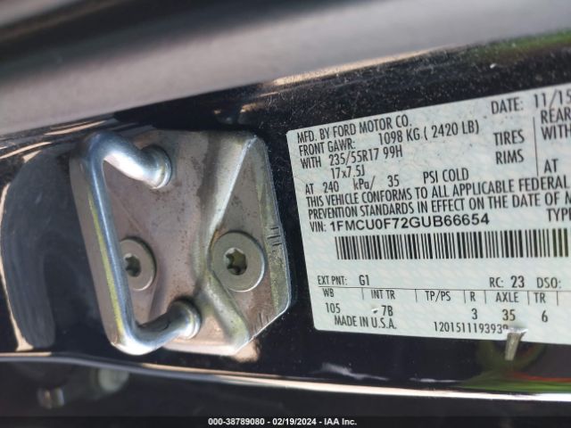 1FMCU0F72GUB66654 Ford ESCAPE S