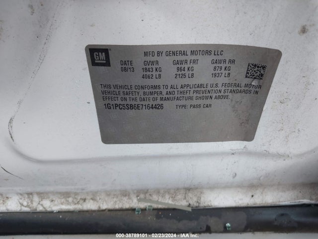Chevrolet Cruze 1lt Auto 2014 1G1PC5SB6E7164426 Image 9