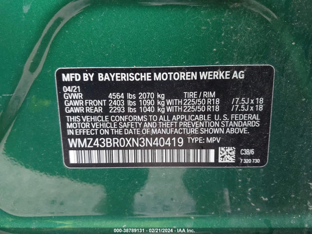 2022 MINI COUNTRYMAN WMZ43BR0XN3N40419 Photo 8