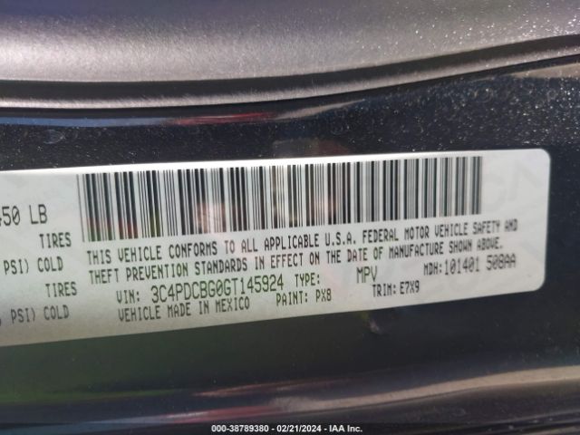3C4PDCBG0GT145924 Dodge Journey Sxt