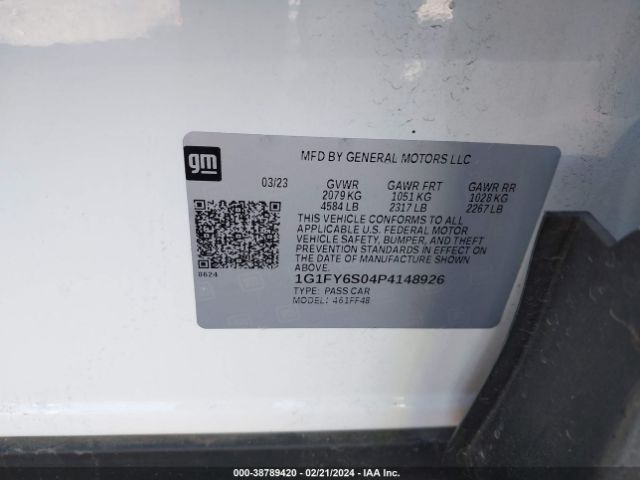 1G1FY6S04P4148926 Chevrolet Bolt Euv Fwd Lt