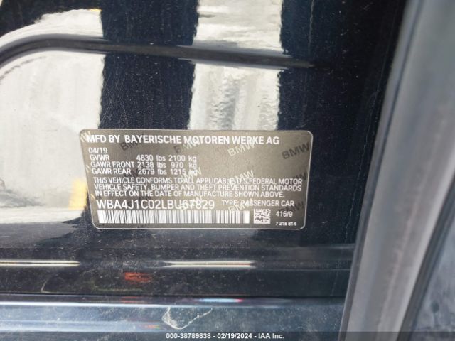WBA4J1C02LBU67829 BMW 430i Gran Coupe