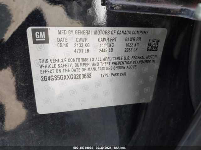 2G4GS5GXXG9200663 Buick Regal Turbo Premium Ii