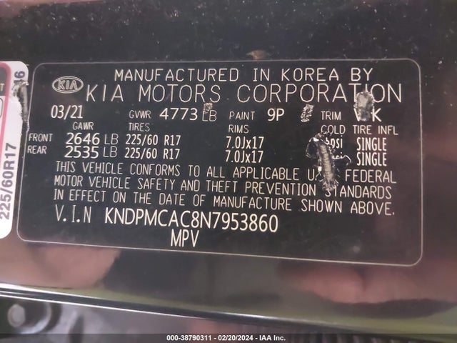 KIA Sportage Lx 2022 KNDPMCAC8N7953860 Image 9