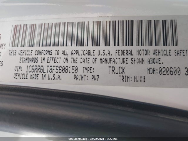 RAM 1500 Lone Star 2015 1C6RR6LT8FS608150 Image 9