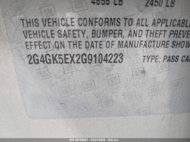 2G4GK5EX2G9104223 Buick Regal Turbo