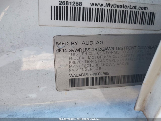 WAUAFAFL7FN004968 Audi A4 2.0t Premium