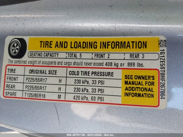 Chevrolet MALIBU 1LT 2017 1G1ZE5ST0HF267864 Image 9