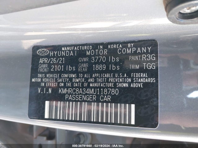 Hyundai Venue Sel 2021 KMHRC8A34MU118780 Image 9