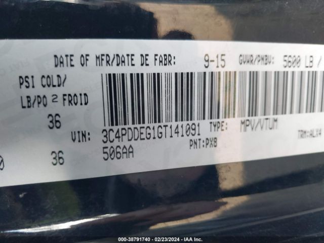 3C4PDDEG1GT141091 Dodge Journey R/t Rallye