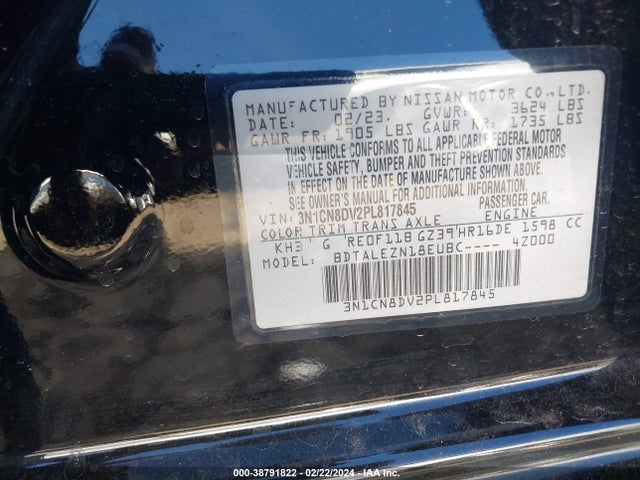 Nissan Versa 1.6 S Xtronic Cvt 2023 3N1CN8DV2PL817845 Image 9