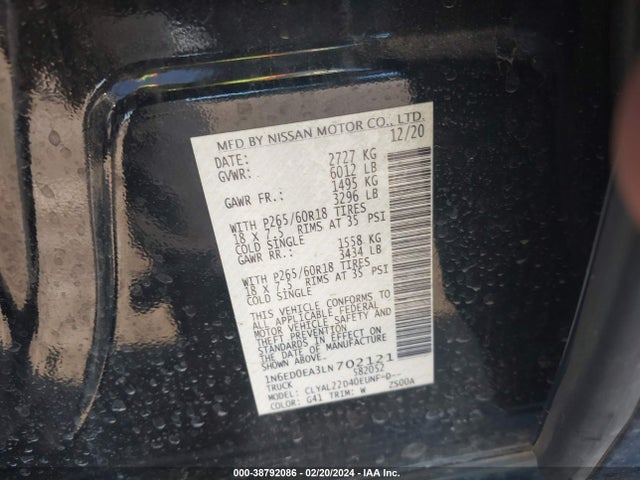 Nissan Frontier Sv 4x2 2020 1N6ED0EA3LN702121 Image 9