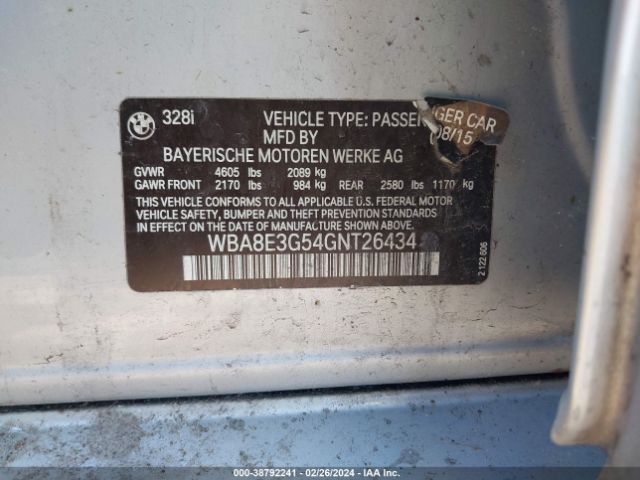 WBA8E3G54GNT26434 BMW 328i Xdrive