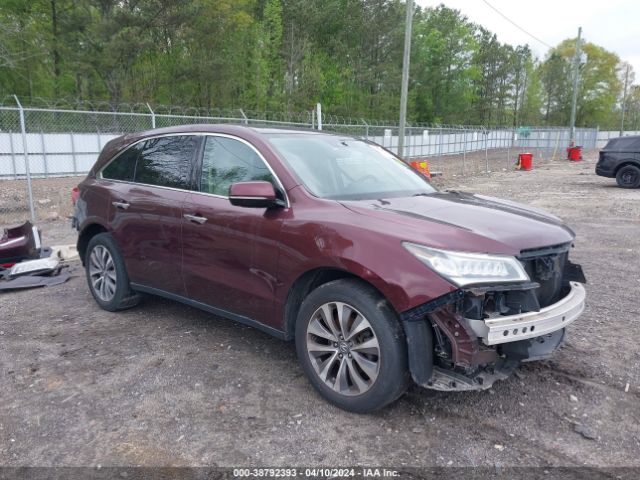 Auction sale of the 2016 Acura Mdx Tech/w/tech/acurawatch Plus, vin: 5FRYD4H43GB030626, lot number: 38792393