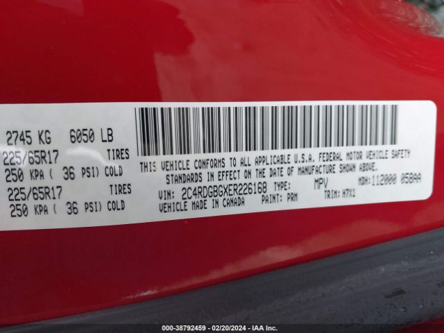 2C4RDGBGXER226168 Dodge Grand Caravan American Value Pkg