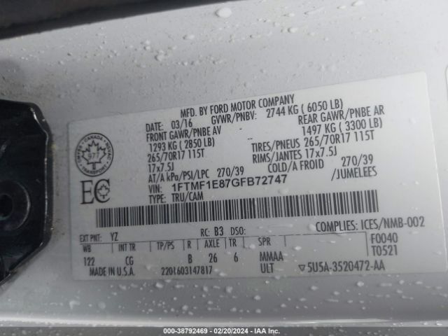 1FTMF1E87GFB72747 Ford F-150 Xl