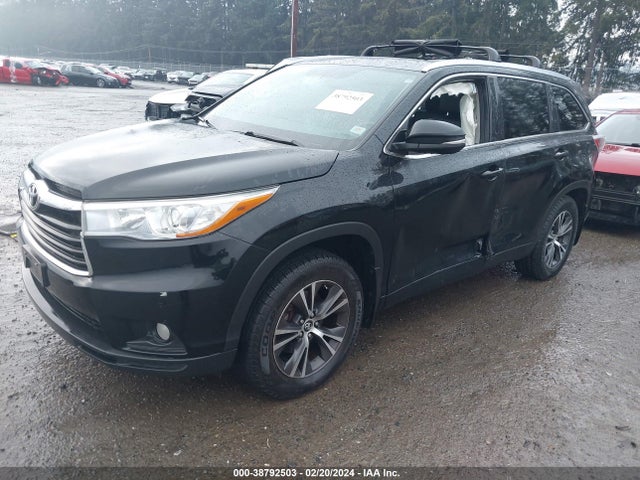 Toyota Highlander Xle V6 2016 5TDJKRFH7GS275047 Image 2