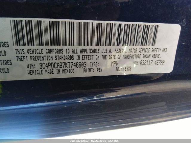 3C4PDCAB7KT746603 Dodge Journey Se Value Package