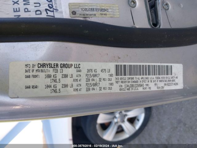 1C4NJDBB1ED505943 Jeep Compass Sport