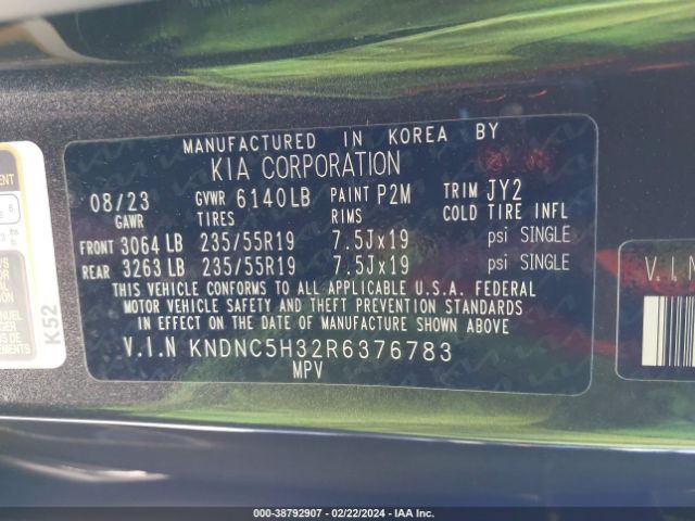 KNDNC5H32R6376783 KIA Carnival Mpv Ex