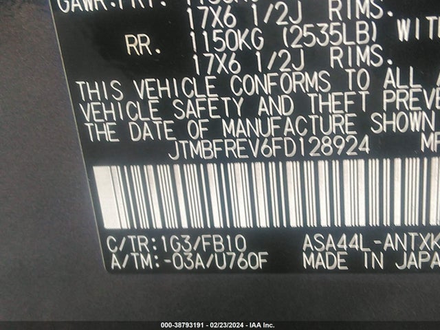 Toyota RAV4 LE 2015 JTMBFREV6FD128924 Image 9