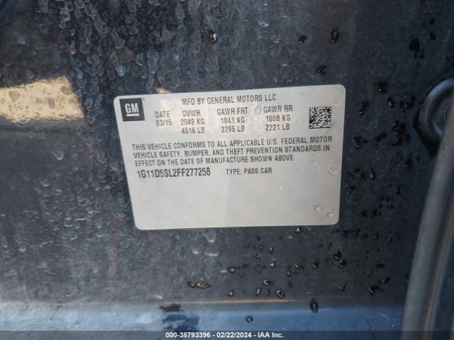 1G11D5SL2FF277258 Chevrolet MALIBU 2LT